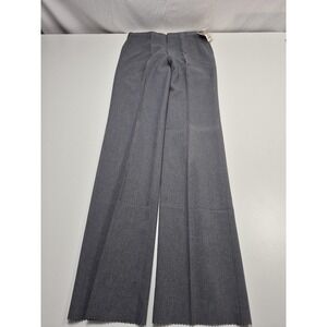 VTG Racquet Club Dress Pants Mens 31x36 Gray Poly Wool Flat Front Straight NWT
